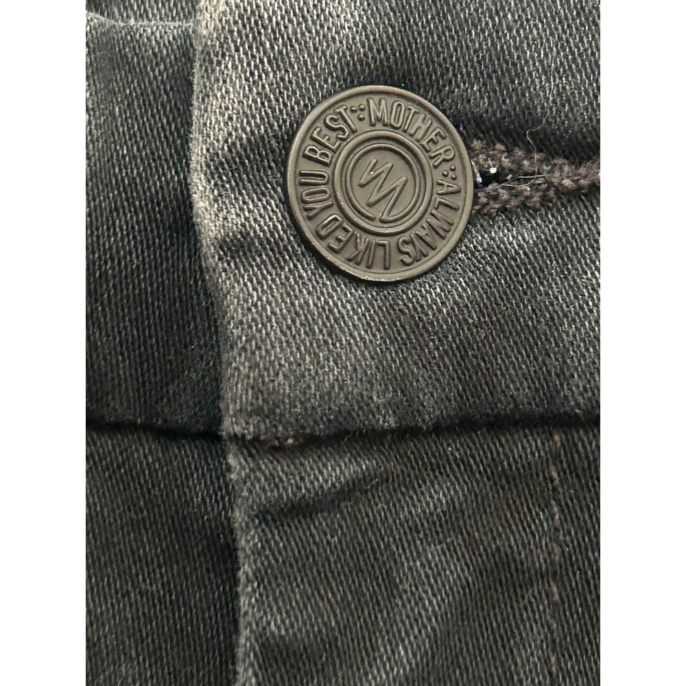 Mother The High Waisted Looker Skinny Jeans Blackbird Star Embroidered size 25 - Picture 5 of 13